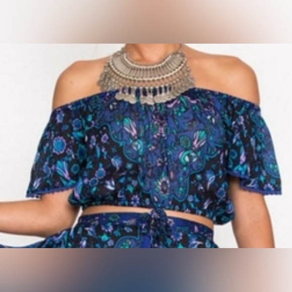 SPELL Kiss The Sky Top original Spell hand-drawn print
Bluejay S crop unicorn - Picture 3 of 12